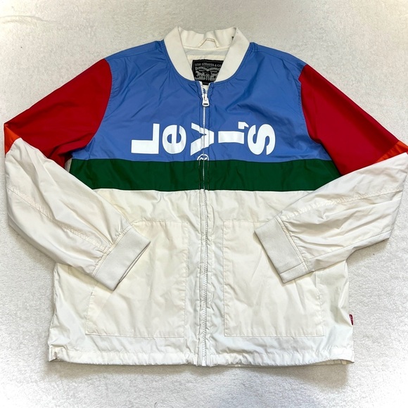 Levi's Other - Levi's Retro Varsity Bomber Zip-Up Windbreaker Jacket - Large
